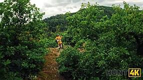 Naked forest stranger's nice boobs fucked hard by me