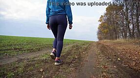 hey check this milf ass tease in tight yoga leggings from behind