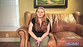 Wow! Curvy Redhead Coed Rose Fingers Herself Then Sucks For Fuck!