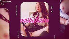 18 year old blonde in lingerie pantyhose gets creampie orgasm for christmas party