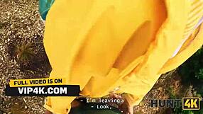 Naked forest stranger's nice boobs fucked hard by me