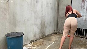 Safada Brazilian Maid Teases Ass Fetish Voyeur