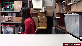 lilly hall nabbed for shoplifting pays with her tight pussy pounded hard