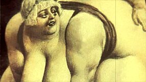 vintage erotic drawings showcase big asses and tits in retro style