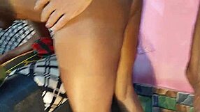 hot deshi milf threesome deepthroats two cocks anal cumshot!