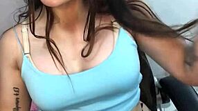 Beautiful Latina Teen Shows Big Tits Live