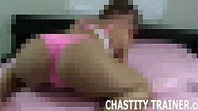 imagine your throbbing cock locked forever in my tiny plastic cage...