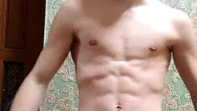 Skinny boy celebrates happy new year festivities