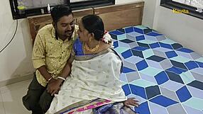 Desi Indian Kavita Cheats on Husband Licking Her Hairy Pussy Close Up