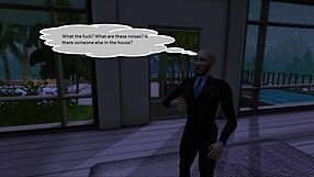 wearing the horns cuckold cheats with pregnant wife in comic tale