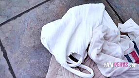 stepsis don't mind my cock using your taboo feet for pov footjob ride