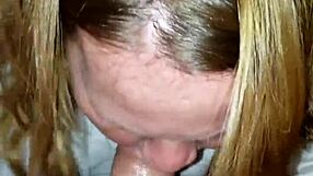 exploding deep in wife's fat juicy pussy with huge creampie