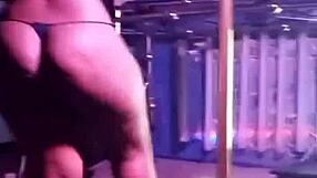 African Kenyan big ass and tits black stripper teases naked on live cam