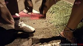 casada forgets husband filming as stranger's huge cock pounds her outdoors