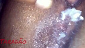 preta safada moans loud cumming with fat cock in her ebony ass