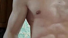 Skinny boy celebrates happy new year festivities