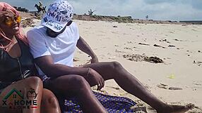 Naughty 18+ Teen's First Beach Fuck with Big Cock Orgasm