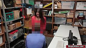 lilly hall nabbed for shoplifting pays with her tight pussy pounded hard