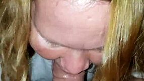 exploding deep in wife's fat juicy pussy with huge creampie