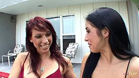 so this anxious brunette kisses up to milf for pussy licking lessons?