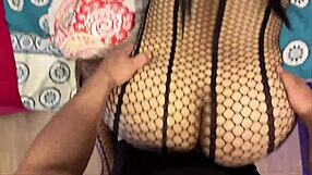 Horny Milf Stepmom's Huge Ass Rides Stepson Hard and Gulps Cum