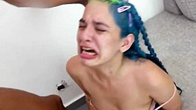 fake tits blonde linda leclair gags on monster cock deepthroat domination!