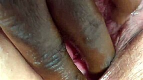 I finger her close-up then pound that big juicy fat ass pussy till huge creampie overflows her dress