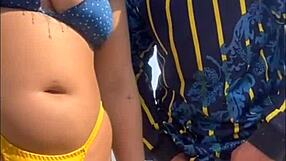 redhead wife teases virgin friend beachside then barebacks stranger creampie