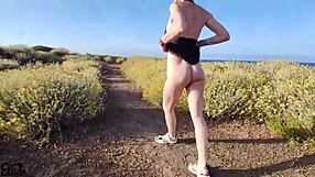 in a secret paradise corner he licks her pussy then fucks her hard