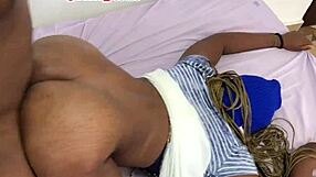 Cute Ebony Babe Bent Over for Muscular Huge Black Cock Doggystyle Pounding Spanks and Moaning Orgasms Outdoor