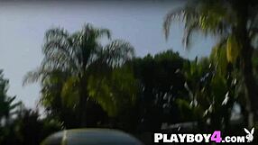 Sexy Petite Ebony MILF Big Tits Ass Washes Acura NSX in Lingerie Garage