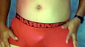 Satin pantyhose lingerie model dances sexy stripping bra panties tight mexican body