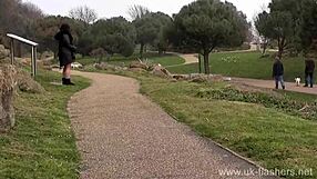 Naughty Milf Sarah Janes Public Flashing Outdoor Masturbation