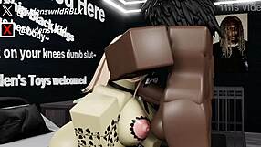 Fucking Obsessed Roblox Fangirl with Big Black Cock