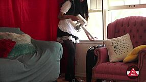 hey french maid why you vacuuming in that sexy skirt??