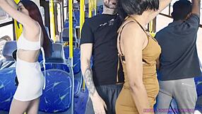 crowded bus groping turns into secret ass creampie