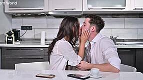 Monika Fox Bends For Intense DP Pounding In Kitchen From Hung Housemate