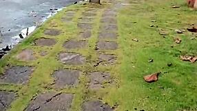 Morning Walk in Tight Leggings Teases Amateur Brunette Wife's Ass POV Solo Sensuality