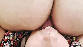 upside down rimjob with gagging deepthroat and rough domination