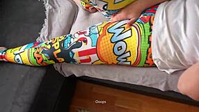 Hey, caught stepsis rubbing that big ass... leggings ripped for pounding?