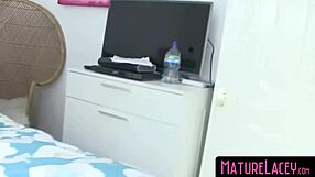 mature voyeur gilf lacey directs granny lesbians licking wet pussies on sybian machine