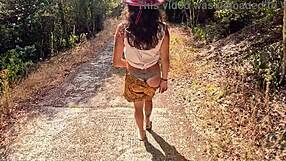 Why walk woods flashing ass cameltoe for stranger eyes?