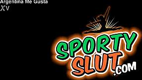 ever seen such perfect thong cameltoe in tight spandex ass?