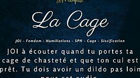 la cage has me locked for her femdom anal jerk off instructions 😈