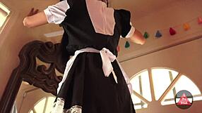 hey french maid why you vacuuming in that sexy skirt??