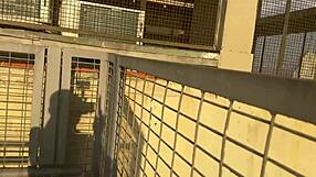 Skinny Teen Transei Fucked Hard on Stairs by Boss's Monster Cock Creampie