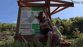 French milf cougar bent over roadside for huge cock doggystyle cumshot facial