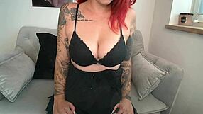why does this sexy redhead camgirl nina love latex legging fetish so much?