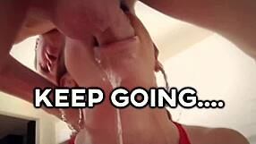 sissy gulps down every drop in training by anniewankenobi