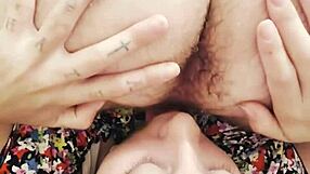 upside down rimjob with gagging deepthroat and rough domination